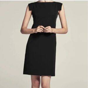 MM Lafleur Sarah Black Crepe Sleeve Dress Size 8